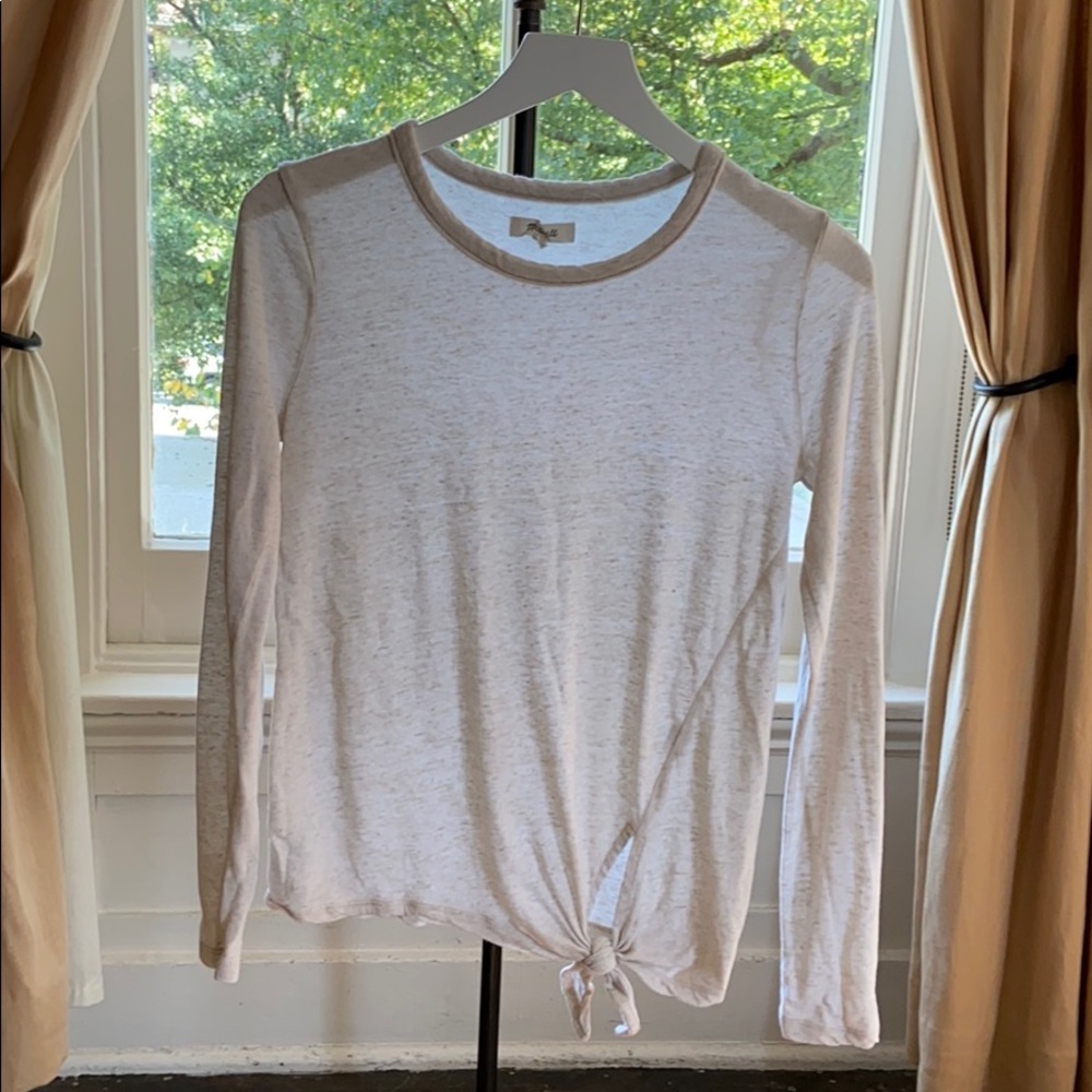 Madewell size small long sleeve with tie detail